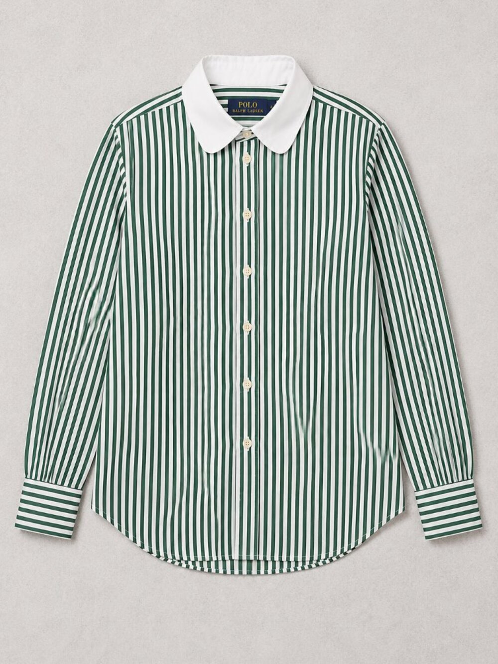 Polo Ralph Lauren Slim Fit Button-Down Green/White Stripe Classic oxford Size 14